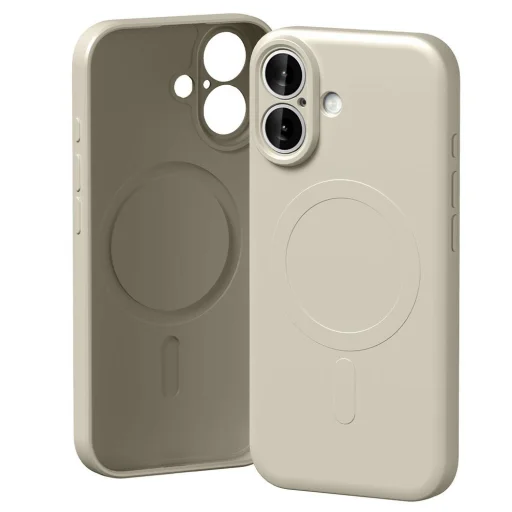  iPhone 17 Kőszürke Mercury Fél-szilikon MagSafe tok - 1