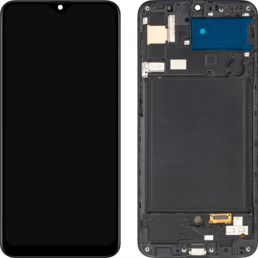 LCD Kijelző Modul MP Samsung Galaxy A30s A307, OLED Verzió, Utángyártott, Fekete - 1