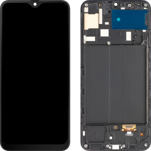 LCD kijelző modul MP Samsung Galaxy A50 A505, OLED verzió, utángyártott, fekete kijelző - 1