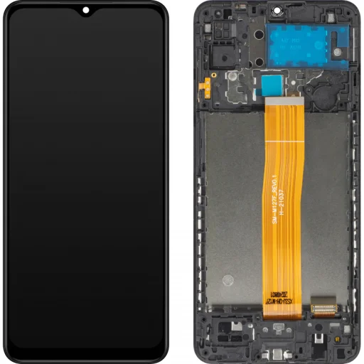 LCD Kijelzőmodul MP Samsung Galaxy M12 M127-hez, Utángyártott, Fekete - 1