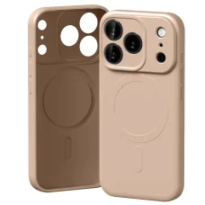  iPhone 17 Pro Rózsaszín Homok Mercury Félig Szilikon MagSafe Tok