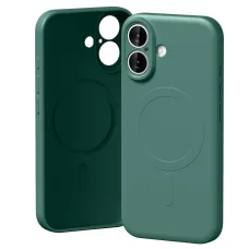  iPhone 17 Zöld Mercury Fél-szilikon MagSafe tok