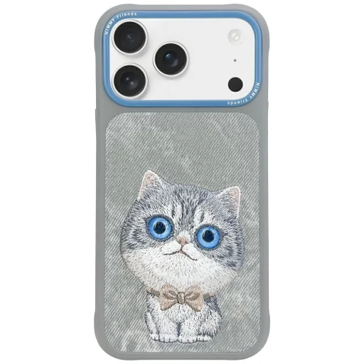  iPhone 17 Pro szürke Nimmy Big Eyed Pet 2.0 Macska tok - 1