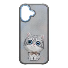  iPhone 17 Szürke Nimmy Big Eyed Pet 2.0 Macska tok