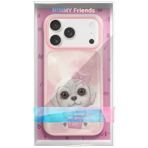  iPhone 17 Pro rózsaszín Case Nimmy Big Eyed Pet 2.0 Kutyás tok - 2