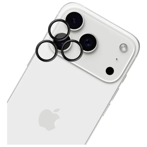  Apple iPhone 17 Pro / 17 Pro Max fekete 3MK HARDY objektívlencse védő Pro üvegfólia - 4