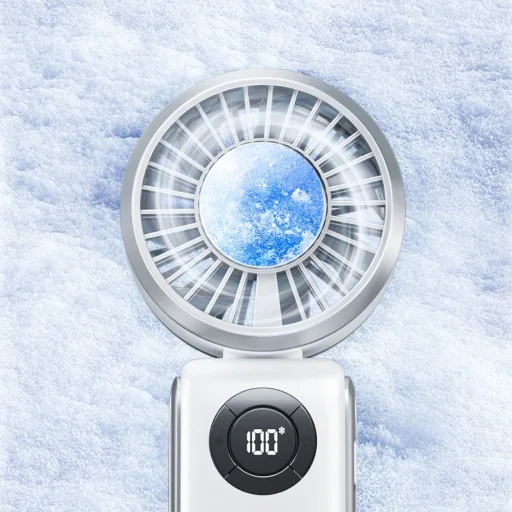 Kézi ventilátor AWEI F39 Fast Ice fehér - 2