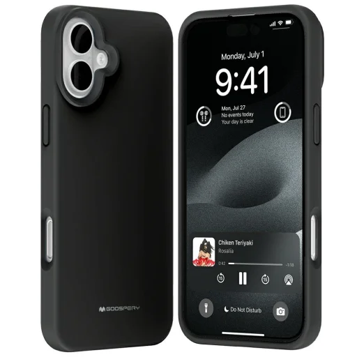 Pure MagSafe szilikon tok iPhone 16 Plus 6.7" fekete tok - 1