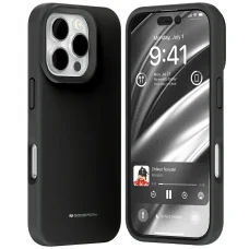 Mercury Pure MagSafe Szilikon iPhone 16 Pro 6.3" fekete tok