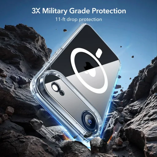  iPhone 17 Air Átlátszó Esr Classic Hybrid Magsafe & Edzett Üveg tok - 4