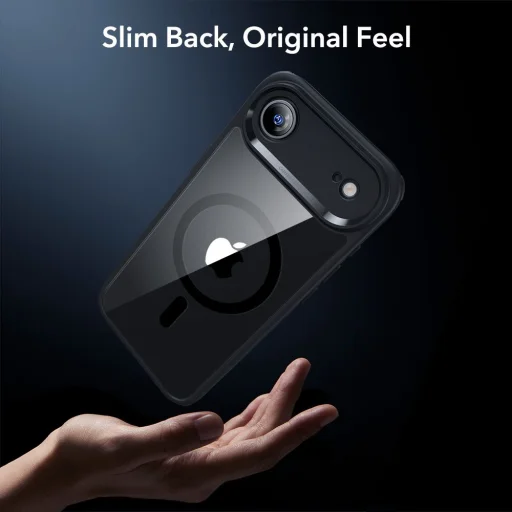  iPhone 17 Air Átlátszó/Fekete Esr Classic Hybrid Magsafe & Edzett Üveg tok - 8