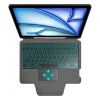 Techsuit - KeyTab Pro + Képernyővédő (RGB Vezeték nélküli Billentyűzettel/ Stylus Toll Tartóval) - iPad Air 11 2024/2025 - Fekete tok - 4