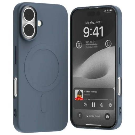 Mercury MagSafe Fél-szilikon iPhone 16 6,1" világoskék tok - 1