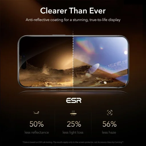  iPhone 16 Pro / 17 Átlátszó ESR Ultrafit Armorite Pro Edzett üveg üvegfólia - 6