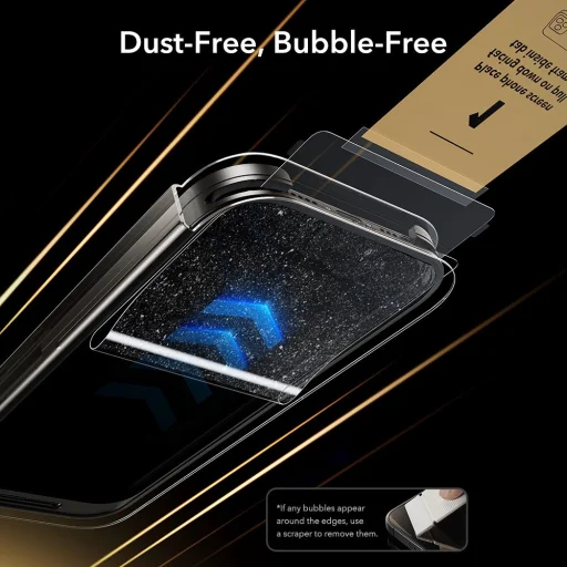  iPhone 16 Pro / 17 Átlátszó ESR Ultrafit Armorite Pro Edzett üveg üvegfólia - 8