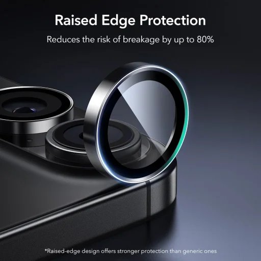  iPhone 16 / 16 Plus / 17 Fekete ESR Armorite Kamera Védő üvegfólia - 3