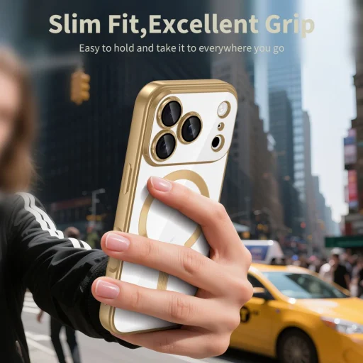  iPhone 17 Pro Csillogó Arany Tech-protect Magflex Magsafe tok - 4