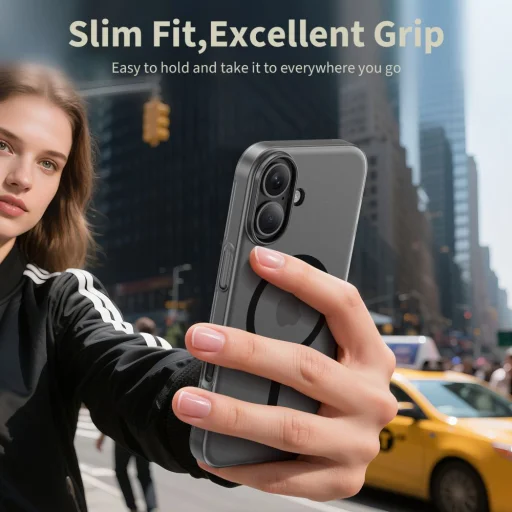  iPhone 17 Magsafe matt/fekete Tech-protect Magslim tok - 4