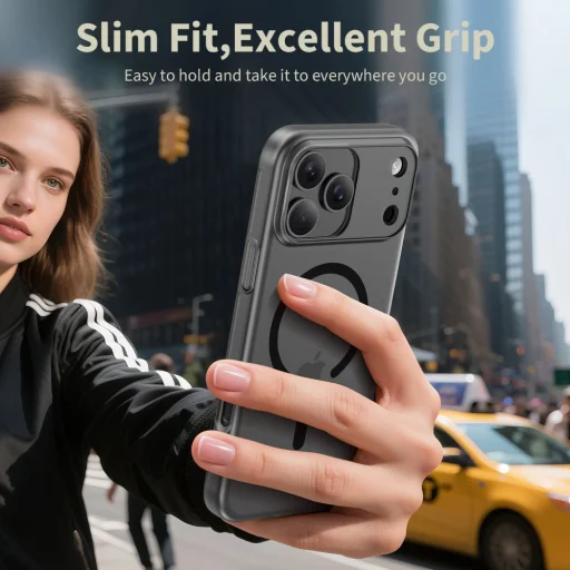  iPhone 17 Pro matt/fekete Tech-protect Magslim Magsafe tok - 4