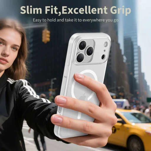  iPhone 17 Pro Matt/fehér Tech-protect Magslim Magsafe tok - 4