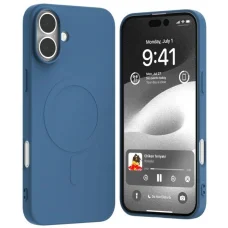 Mercury MagSafe Fél-Szilikon iPhone 16 Plus 6,7" kék tok