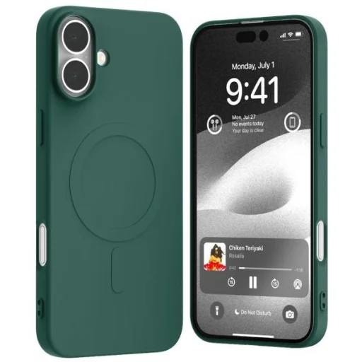 Mercury MagSafe Fél-szilikon iPhone 16 Plus 6,7" zöld tok - 1
