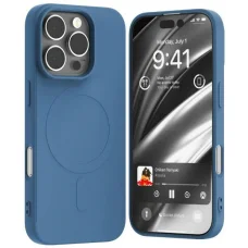 Mercury MagSafe Fél-szilikon iPhone 16 Pro 6,3" kék tok