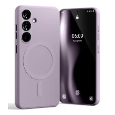 Mercury MagSafe Félig-szilikon Samsung Galaxy S25 tok lila