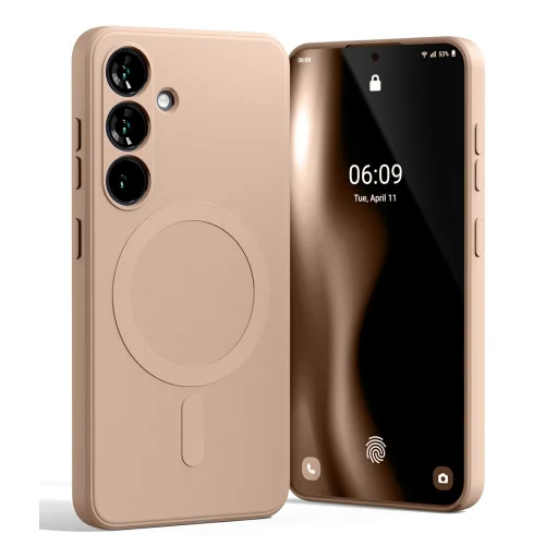 Mercury MagSafe Semi-Silicone Samsung Galaxy S25 tok pink homok - 1