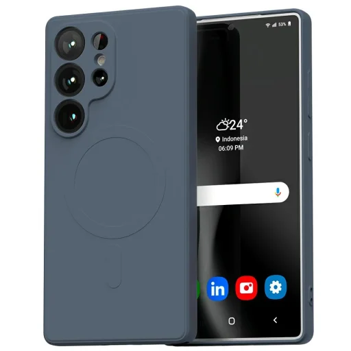  Samsung Galaxy S25 Ultra Kék Mercury MagSafe Fél-szilikon tok - 1