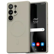  Samsung Galaxy S25 Ultra Stone Mercury MagSafe Fél-szilikon fliptok