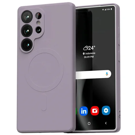  Samsung Galaxy S25 Ultra lila Mercury MagSafe Fél-szilikon tok - 1