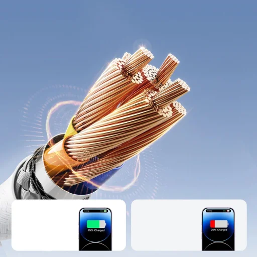 Joyroom S-A28 Flash Series 3A USB-A - Lightning kábel 2m - fehér - 3