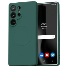  Samsung Galaxy S25 Ultra zöld Mercury MagSafe Félig szilikon tok