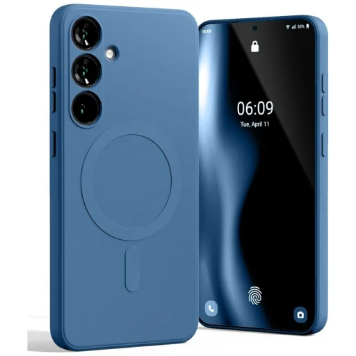 Mercury MagSafe Fél-Szilikon Sam S25+ S936 kék tok - 1