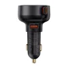 CHG Baseus Enjoyment Pro autós gyorstöltő 60W, USB Type-A + USB Type-C automata behúzós kábel, fekete - 2