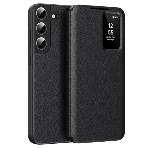 Techsuit - SmartView sorozat - Samsung Galaxy S22 Plus 5G tok - Fekete - 1