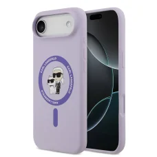  iPhone 17 Air lila Karl Lagerfeld Liquid Silicone Karl és Choupette MagSafe tok