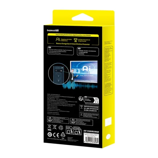 Baseus Orange Dot lézer pointer AI és automatikus fordítással - Szürke (elemmel) - 12