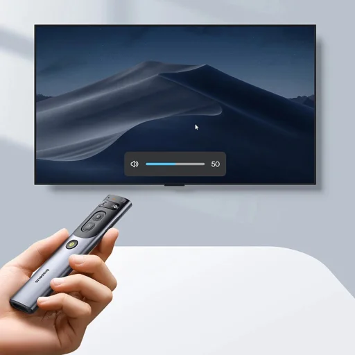 Baseus Orange Dot lézer pointer AI és automatikus fordítással - Szürke (elemmel) - 10