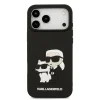  iPhone 17 Pro Max fekete Karl Lagerfeld 3D Rubber Karl and Choupette tok - 3