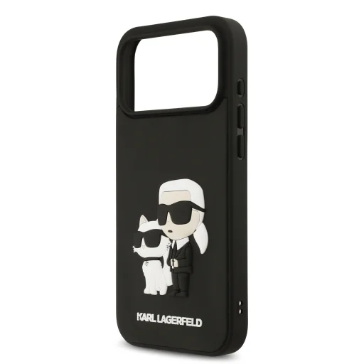  iPhone 17 Pro Max fekete Karl Lagerfeld 3D Rubber Karl and Choupette tok - 5