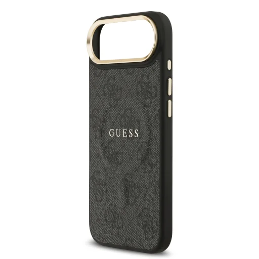  iPhone 17 Air Fekete Guess PU Leather 4G Gold Frame MagSafe tok - 5