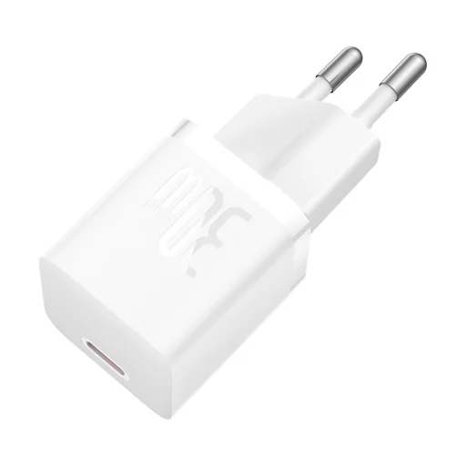 Baseus GaN5 30W USB-C Mini Fali Töltő - Fehér - 4