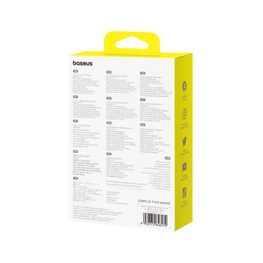Baseus GaN5 30W USB-C Mini Fali Töltő - Fehér - 6