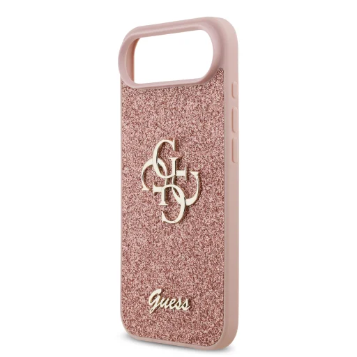  iPhone 17 Air Pink Guess PU Fixed Glitter 4G Metal Logo tok - 5