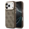  iPhone 17 Pro Barna Guess PU Leather 4G Arany Szegélyes MagSafe tok