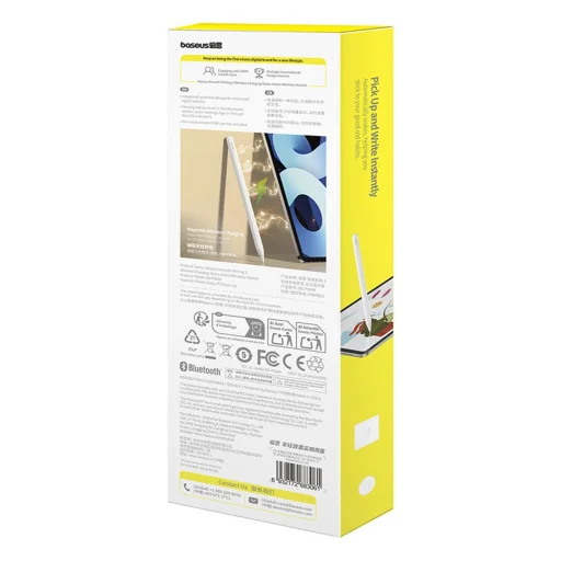 Baseus Smooth Writing 3 Aktívny stylus s bezdrôtovým nabíjaním - Biely - 5