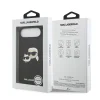  iPhone 17 Air fekete Karl Lagerfeld Liquid Silicone Double Heads MagSafe tok - 7
