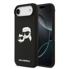  iPhone 17 Air fekete Karl Lagerfeld Liquid Silicone Double Heads MagSafe tok